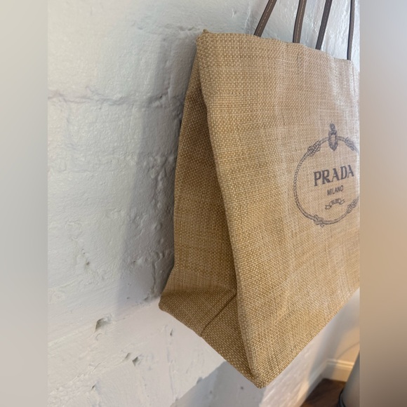Prada Raffia Beige Tote Bag - Capri Exclusice - Picture 2 of 6